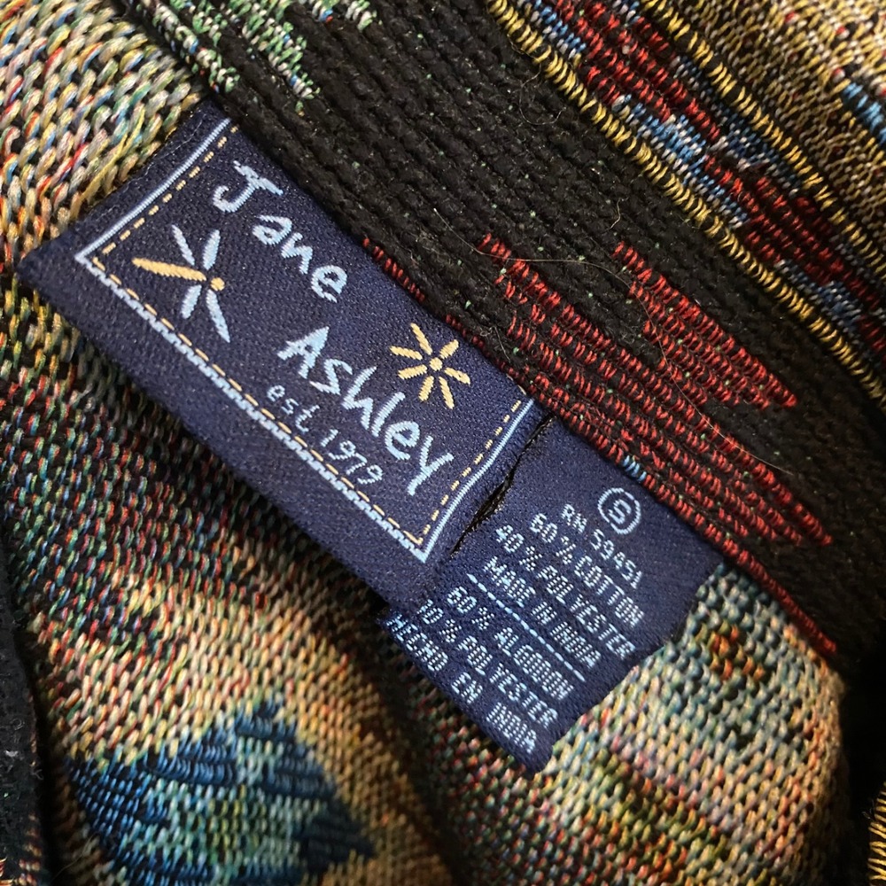 Jane Ashley Tapestry Jacket Southwestern Boho Western Women S Woven Multi Color - Picture 5 of 7